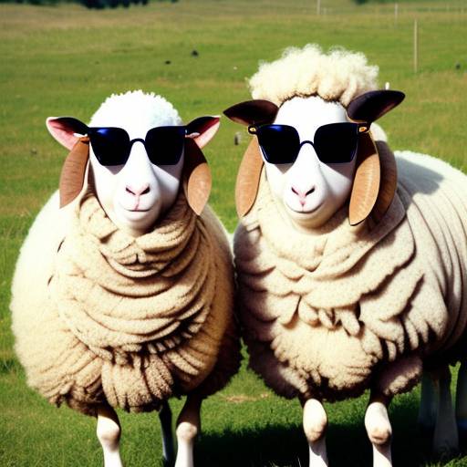 The sheep with curly hair